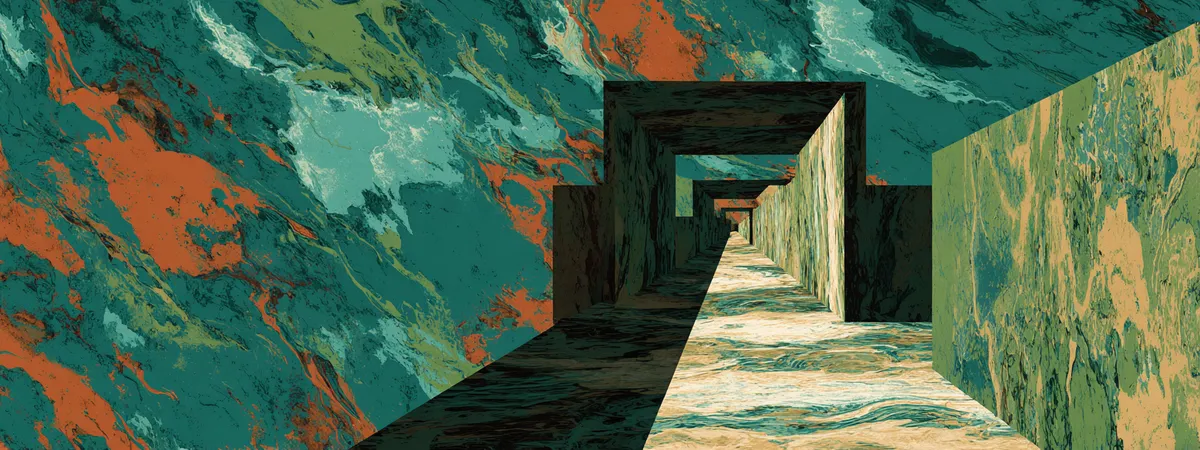 Community members exploring a large-scale visualization of connected projects and contributors